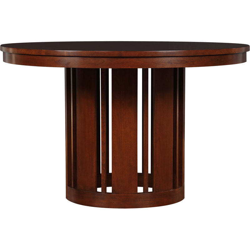 Park Slope Extendable Solid Wood Pedestal Dining Table, Pasadena, 48" W x 48" L