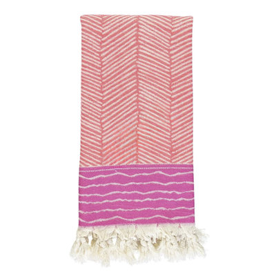 Orange Wharf Stripe Turkish Cotton Towel