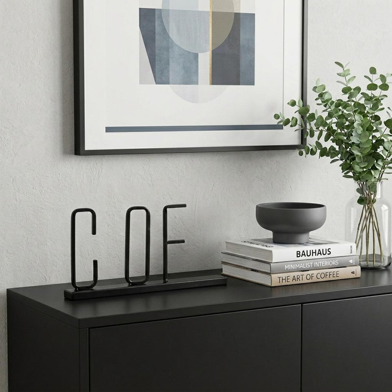 Enseigne de table noire en métal 5 po