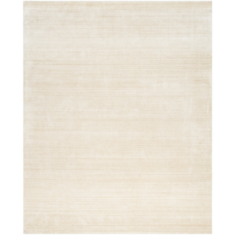 Tapis beige en laine tissé à la main Lavonia, Rectangle 10 pi x 14 pi