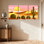 Cactus du désert, coucher de soleil, paysage de cactus, ensemble de 3 reproductions d'art sur toile