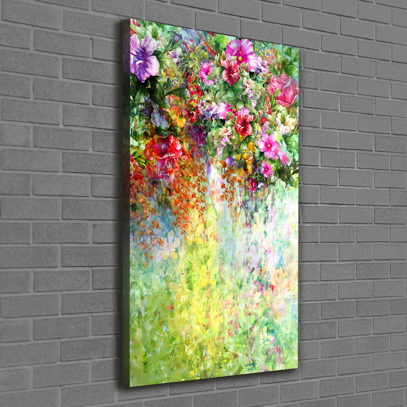 Colourful Flowers - Wrapped Canvas Print