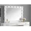 Ensemble de coiffeuse Glam Style avec armoires à tiroirs multiples et 15 ampoules, chargeur USB, parfait pour un rangement organisé et un maquillage glamour