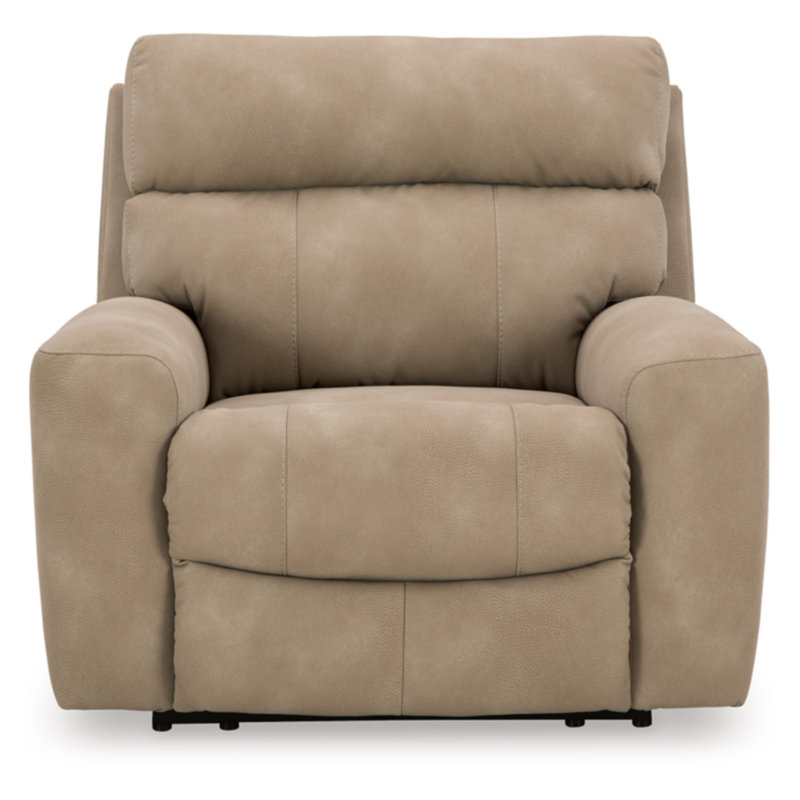 Lakaiya Power Recliner, Brown Faux Leather