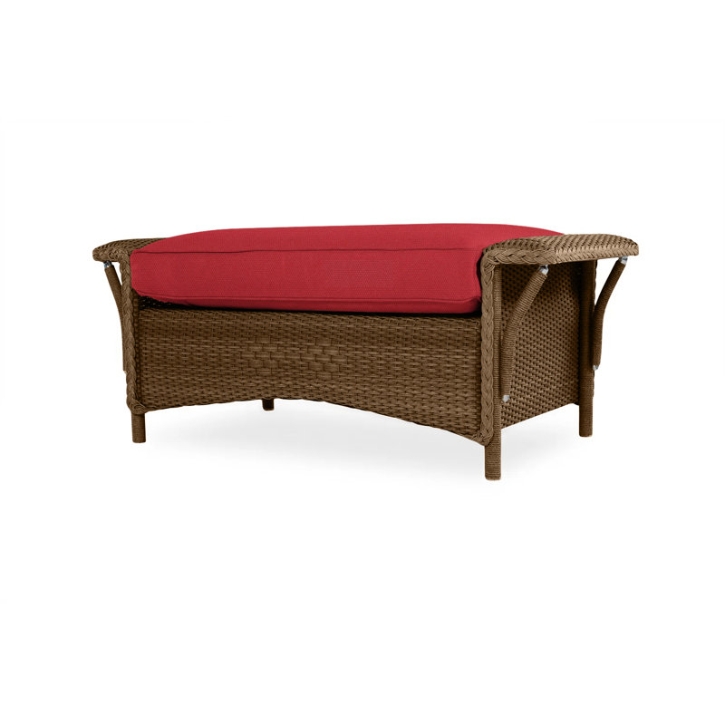 Nantucket Outdoor Ottoman, Bark, Demo Stone