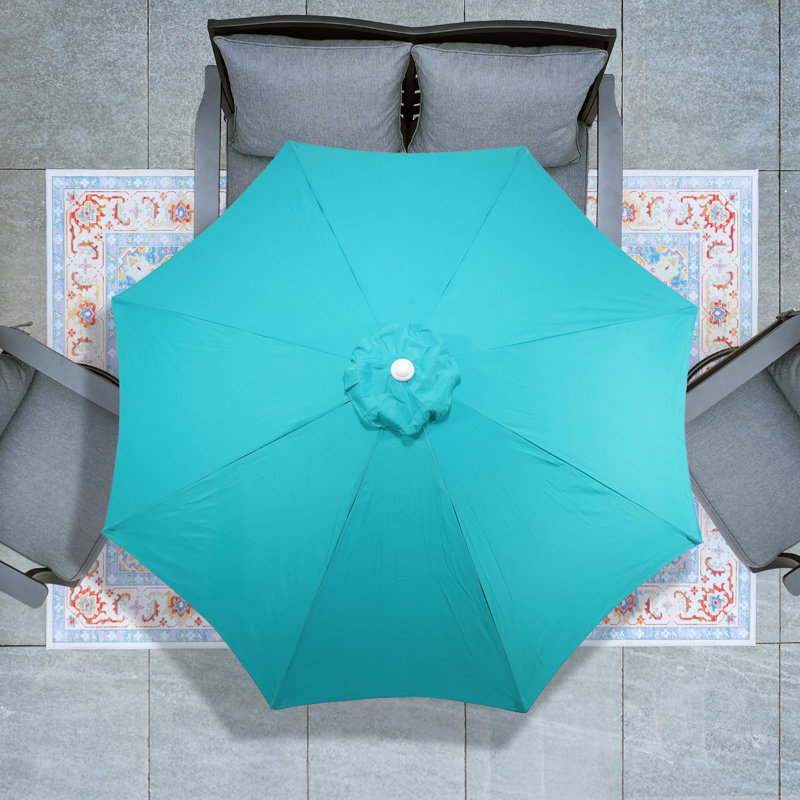 Parasol de patio 9 pi Sariyha, Bleu clair