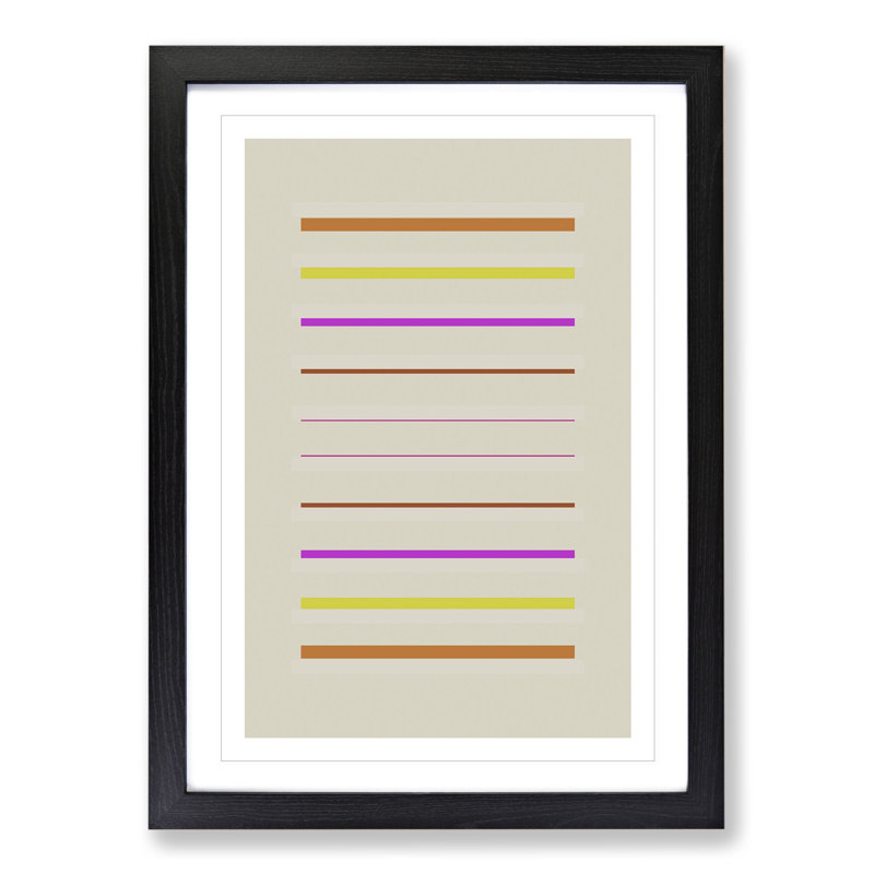 Composition 5 - Picture Frame Painting, 90cm H x 65cm W x 2cm D, Black