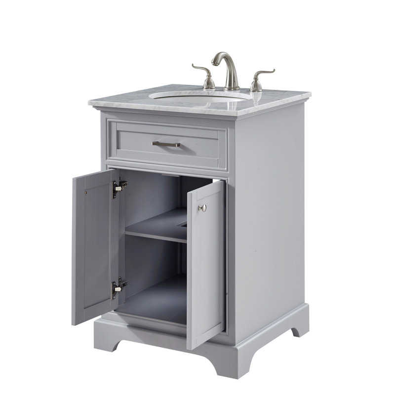 Ensemble de meuble-lavabo simple 24 po Hermes, Gris clair