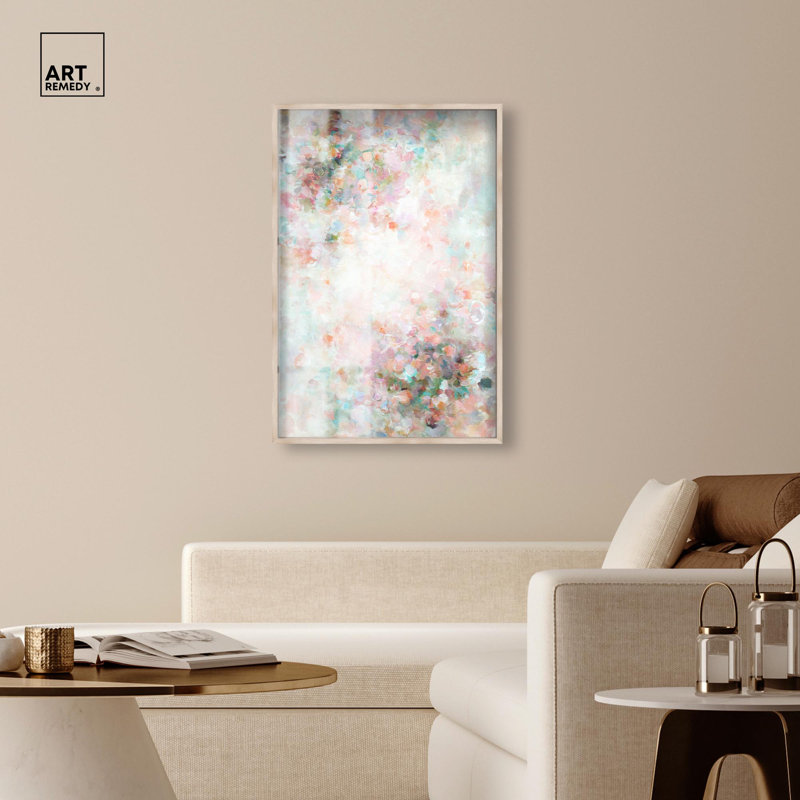 Toucher d'élégance, Shadowbox Print, Patel Art Prints par Art Remedy, H 46 po x l 31 po, Crème, crème