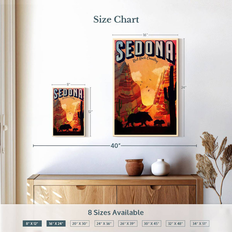 Sedona Red Rock Country, H 12 po x l 8 po