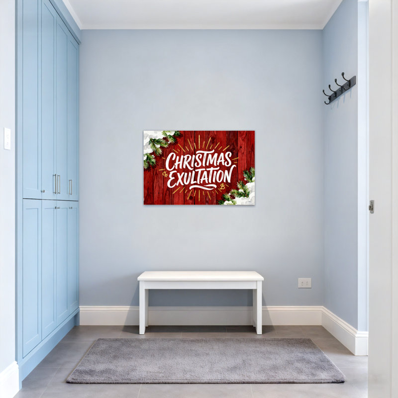 Christmas Exultation, planche de bois, branches de pin