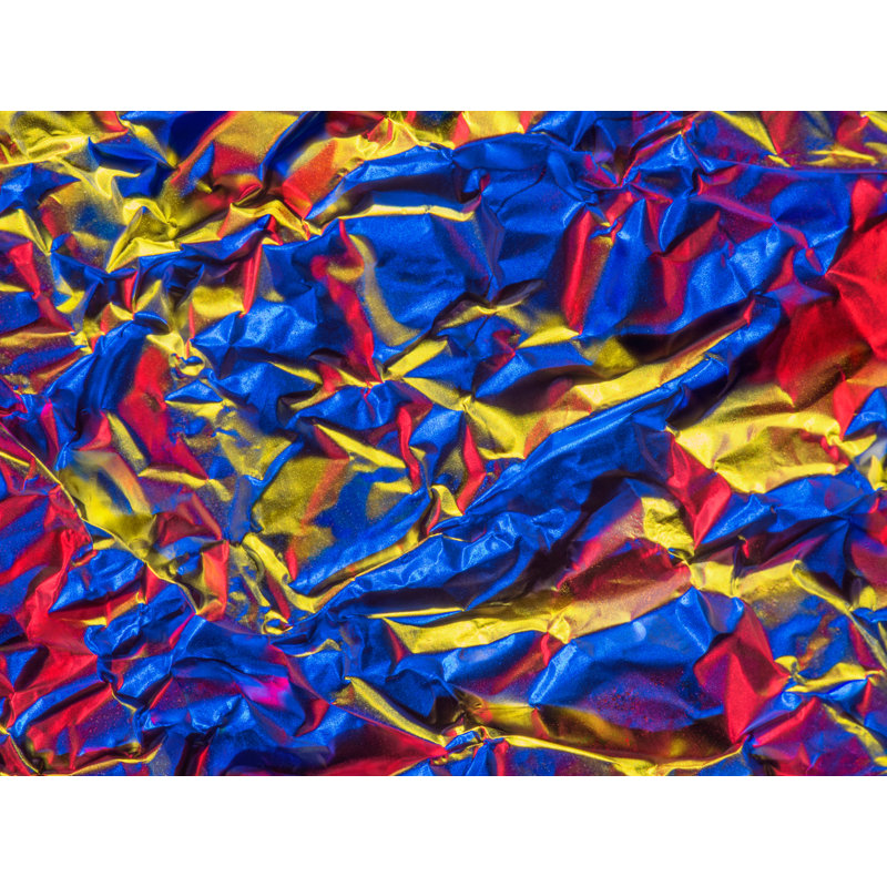 Aluminium Foil Print by Philippe Monthoux, Black Framed Canvas, 25" H x 33" W
