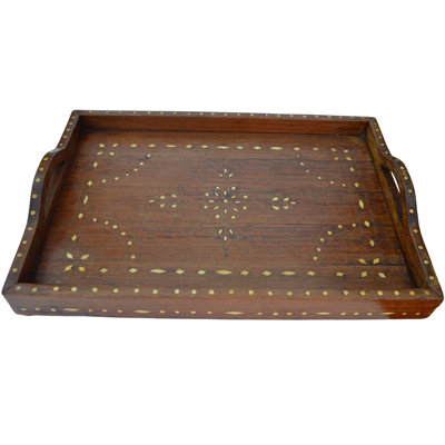 Plateau en bois / laiton 22,25 po