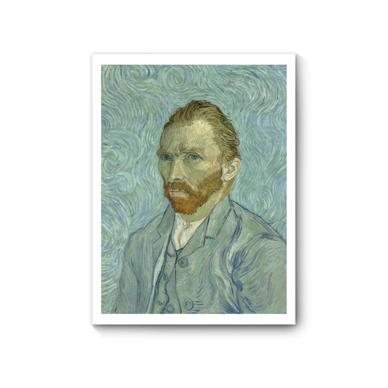 Autoportrait Van Gogh, Encadrement métallique noir, H 10 po x l 8 po