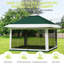 13x13ft Pop Up Gazebo – Double Roof, Mosquito Net, Height Adjustable – Outdoor Canopy Shelter for Patio & Garden Events-129893884