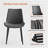 Grey PU Leather & Iron Leg Dining Table Set (2-Piece)