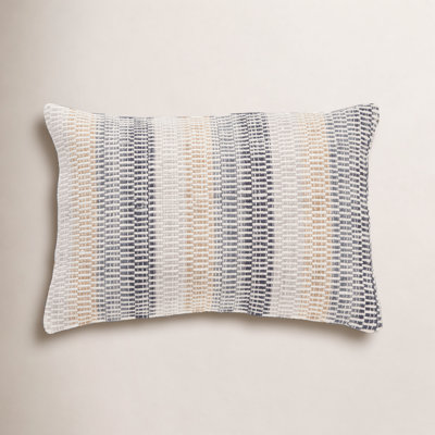 Bruce Embroidered Cotton Throw Pillow