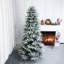 6FT Snow Flocked Artificial Christmas Tree-1425210517