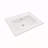 24"x18" White Rectangular Single Vanity Top with 1 Faucet Hole and Overflow(Sink Only)