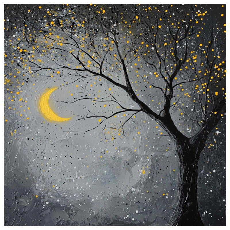 Moonlit Tree Night Duvet Covers, Queen