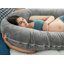  Coussins de grossesse pour dormir, coussin de corps en forme de U pour la grossesse, coussin de maternité de 65 pouces pour les grandes femmes enceintes avec housse en velours gris-1760564046