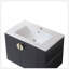 Ensemble de meuble-lavabo de charme 30 po avec lavabo, ensemble de meuble-lavabo à deux portes avec tablette de rangement ouverte à droite, bois massif, sans les robinets-1424977298