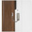 Full Size Murphy Bed with Foldable Desk - Walnut & White-8090087
