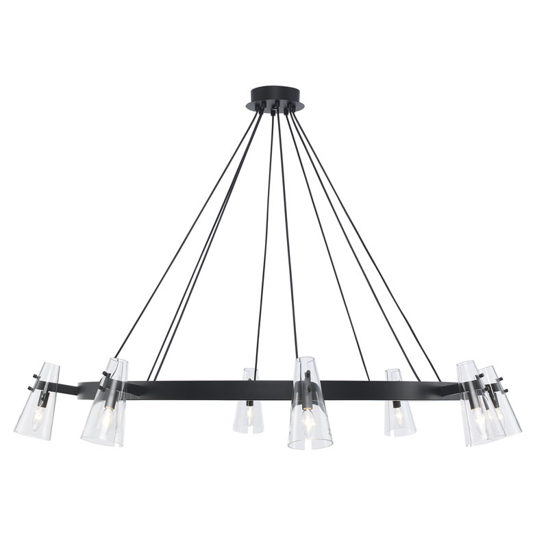 Lustre de salle à manger à roue variable à 8 lumières Souderton