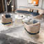 Ensemble de salon en similicuir 4 pièces Daivian-477299989