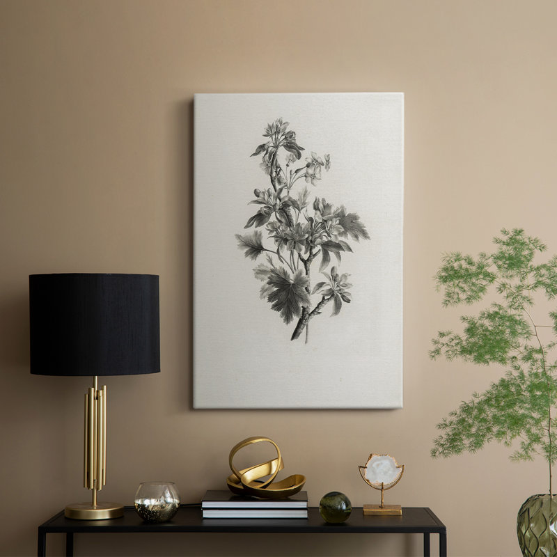 Motif floral rétro vintage CCXXXIV - Cavas enveloppés de galerie, H 36 po x l 24 po