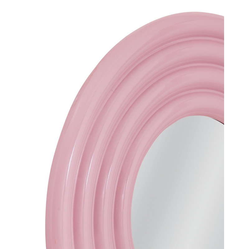 Miroir mural rigide avec cadre rose brillant Rigel