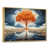 Toile avec cadre flottant or