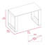 Bureau moderne avec plateau rectangulaire spacieux au fini beige, poste de travail 47,2