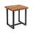 Industrial Side Table with Wooden Top & Metal Frame, Compact End Table for Living Room, Bedroom, Small Spaces-1597269825