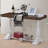 30-Inch Farmhouse Sofa Table With Pedestal Legs, Rustic Entryway Console For Living Room