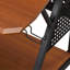 Bureau de musique Willow cerise et noir pour clavier 61 touches, plateau de table de 18 mm d'épaisseur, l 47 po x l 9 po, bureau au-dessus de la tablette, l 9 po, tablette haut-parleur, l 51 po, l 16 po, espace de rangement de la base, l 40 po L 13 po x H 6 po