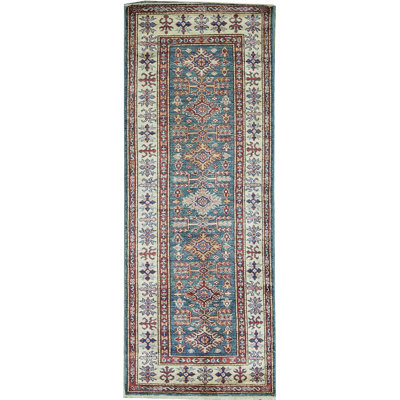 Hand-Knotted High-Quality Yellow and Green Runner