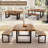 Modern Kitchen Dining Table Set, Mid-century Dining Table Set With Bench  For 4-6 Personal With Soild Legs-1655037812
