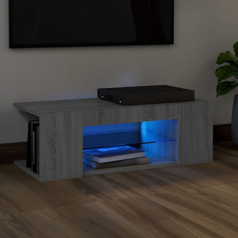 Amaad Unfinished TV Stand, Grey Sonoma