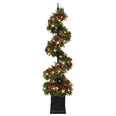 Potted 4' Pre-Lit Potted Christmas Tree