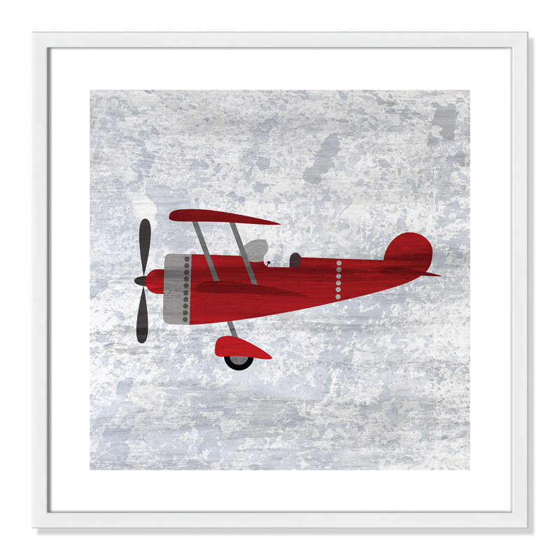 Impression sur papier rouge 2, H 22,5 po x l 22,5 po x P 1,18 po, Encadré de boîte blanc