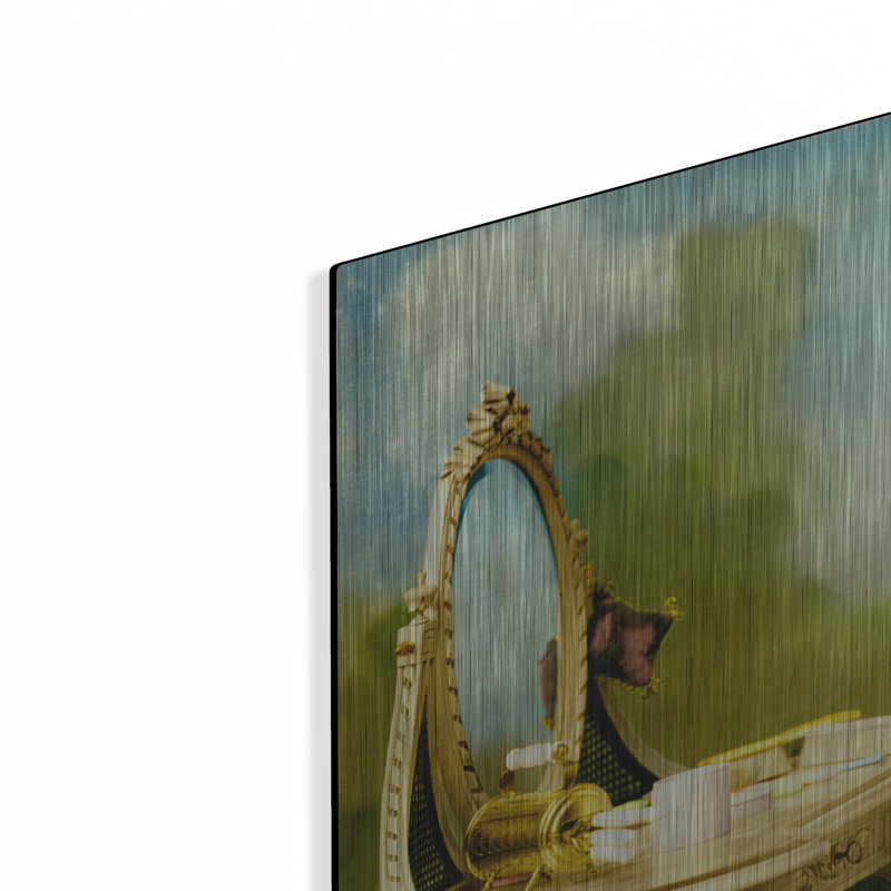 Art mural en métal luxueux «The Impersonator» par Martine Roch, 24 po x 24 po, H 24 po x l 24 po