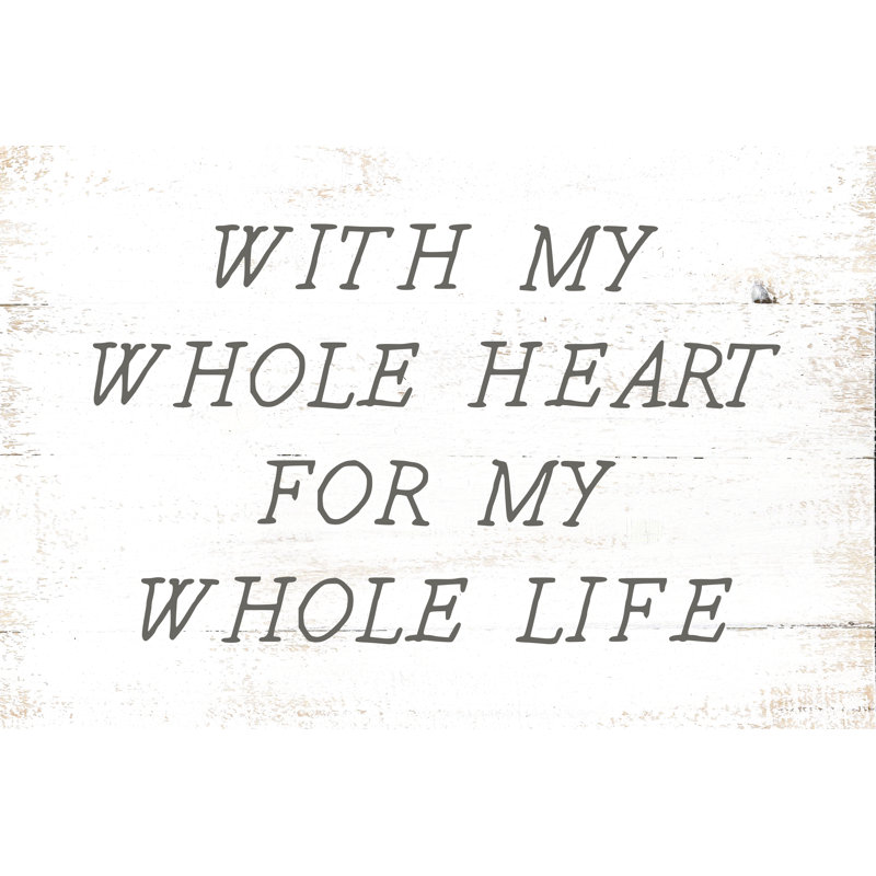 Whole Heart Shiplap - Wrapped Canvas Art Prints, 61cm H x 91cm W