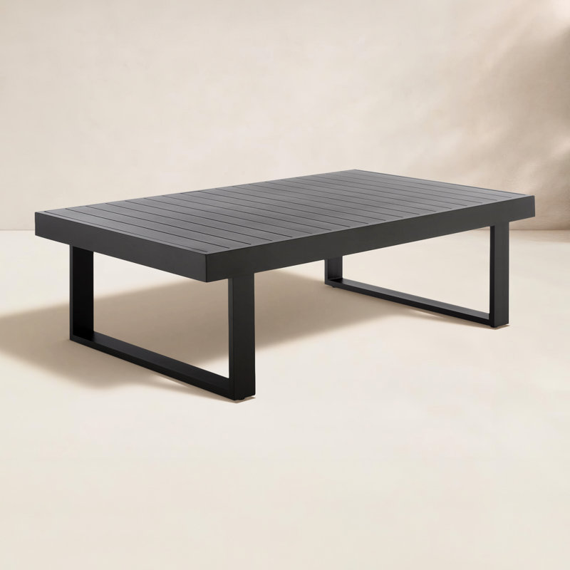 Azima Aluminum Coffee Table, Black