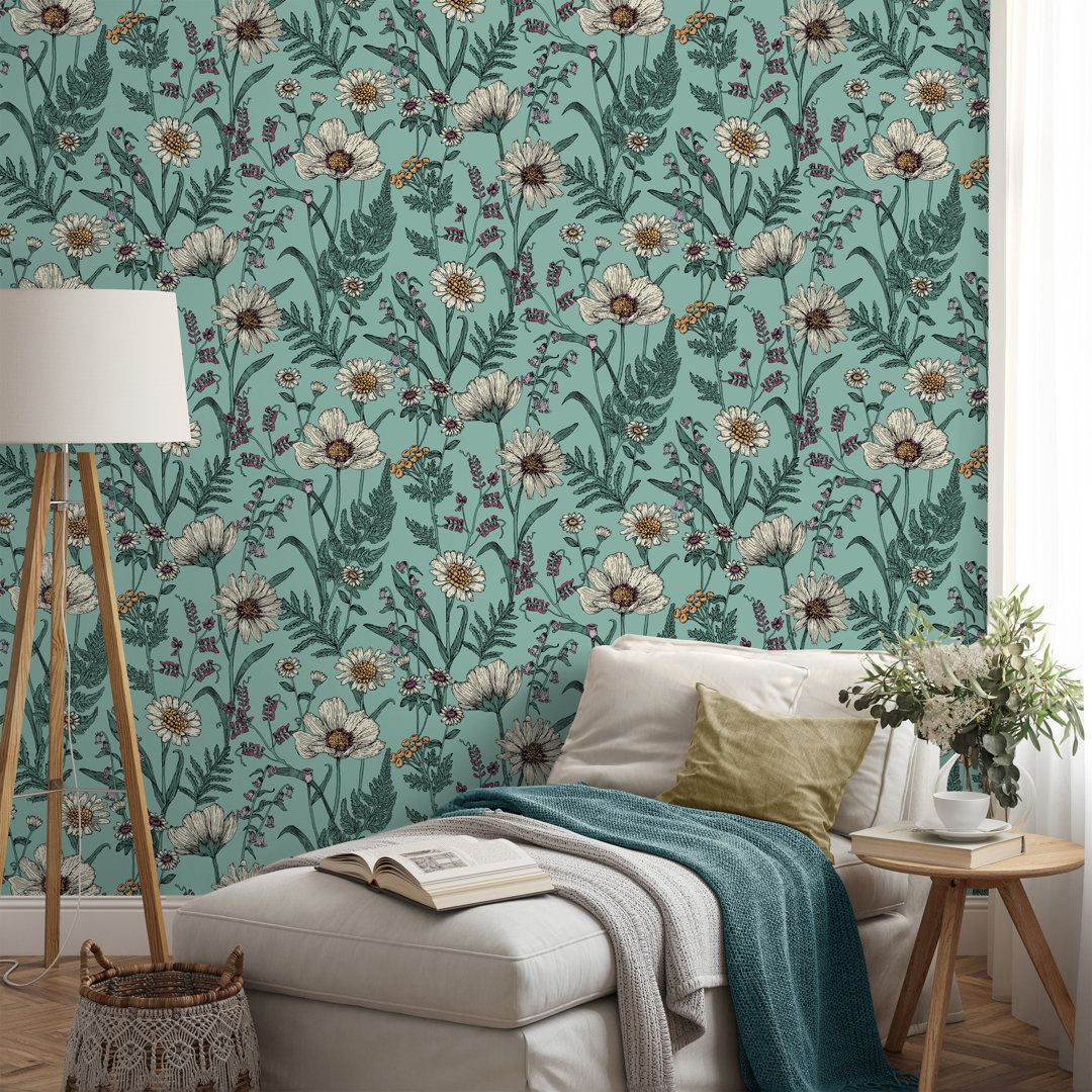 Wild Meadow Botanical Wallpaper