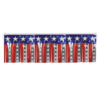 Metallic Stars & Stripes Fringe Banner
