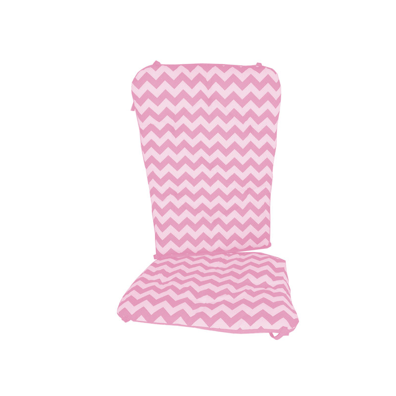 Kinzie Outdoor 1.5'' Rocking Chair Seat / Back Cushion, Pink
