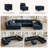 Kandle Velvet Upholstered Chaise Sectional-540480591