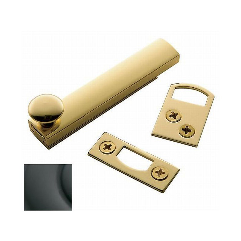 Surface Bolt, 3" H x 1" W x 0.5" D, Vintage Brass