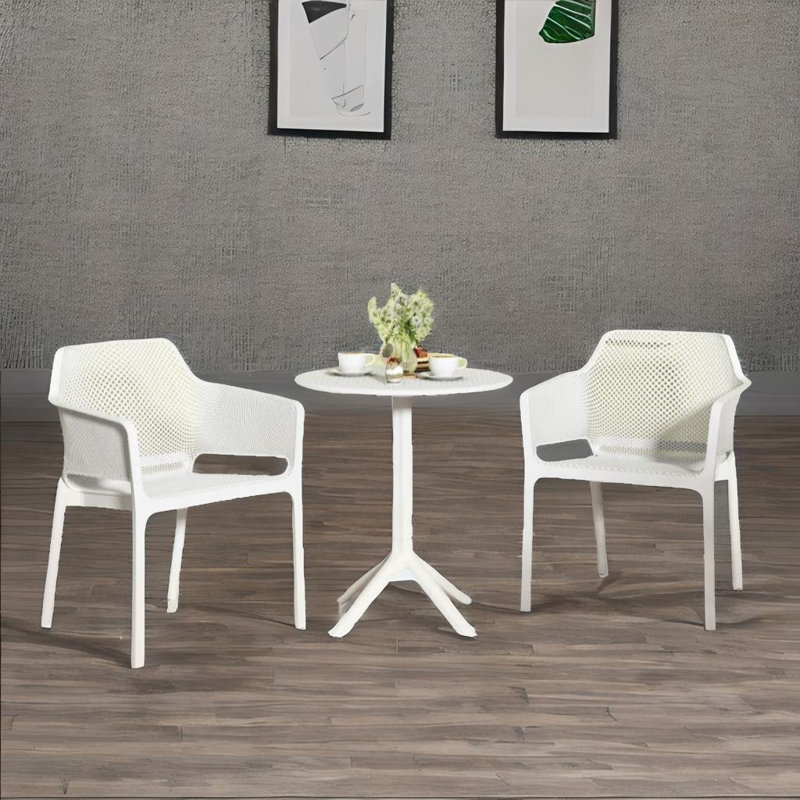 Ensemble de salle à manger 23,62 po x l 23,62 po Glendenning, Blanc